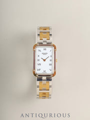 Hermes Cloajour CR1.240 Quartz Cal.976.001 SS/GP SS/GP White Dial Overhauled
