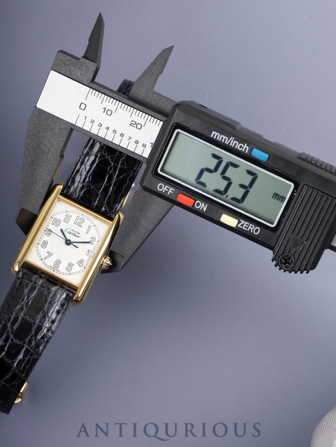 カルティエ　マストタンク GM（XL）2413 クォーツ Cal.87 SV925 純正革ベルト 純正Dバックル（GP） テレフォンアラビア文字盤（SWISS MADE表記） 箱 カルティエブティックにてコンプリートサービス済み