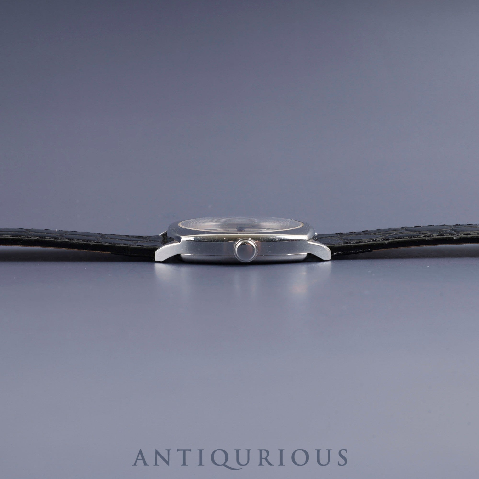 ダンヒル センテナリー クッションケース 115 手巻き Cal.7001  革 純正尾錠（SS）シルバーアラビア文字盤  箱 保証書（1996年）オーバーホール済み