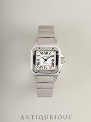 Cartier Santos Galbee SM W20054D6 / 2423 Automatic Caliber ETA2671 Stainless Steel Silver Guilloche Dial Box Booklet Warranty (2005) Overhauled