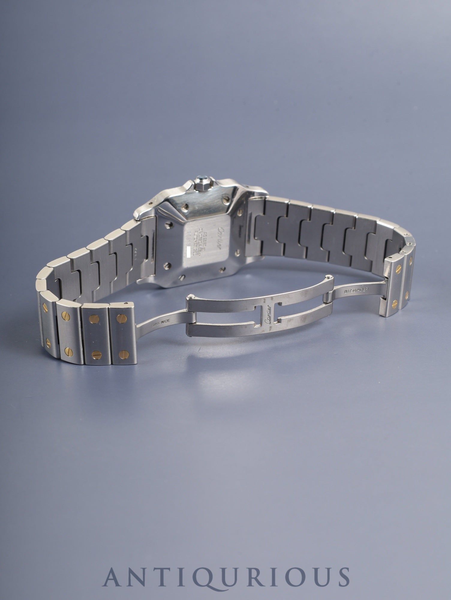 Cartier Santos Carrée LM 2961 Automatic Cal.ETA2671 SS/YG SS/YG White Roman Dial (SWISS marking) Box, Booklets, International Lifetime Guarantee (1981 / with name), Cartier Repair Invoice (2000) Overhauled