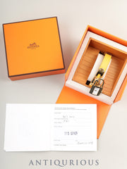 Hermès Kelly Watch KE1.210 Quartz Cal.100.106 GP Genuine Leather Strap (□A Stamp: 1997) Genuine Buckle (GP) White Dial Box Case Booklet Warranty (2001) Overhauled