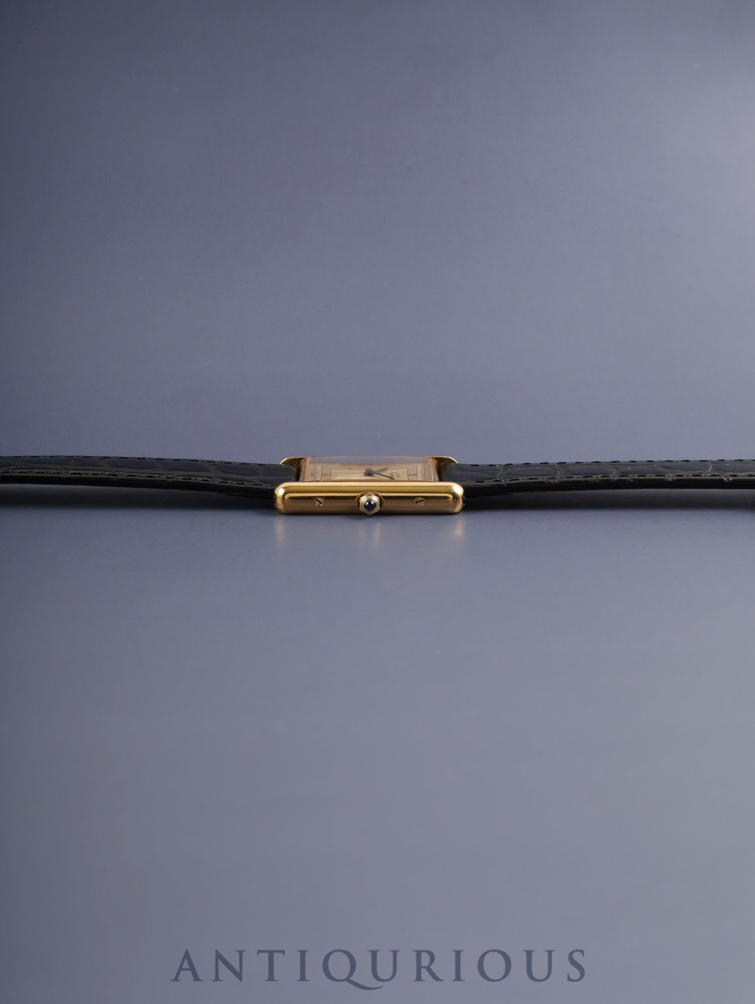 カルティエ マストタンク LM 6 81006 クォーツ Cal.81 SV925 革 純正ピンバックル（GP） シャンパン飛びローマン文字盤（SWISS表記）オーバーホール済み