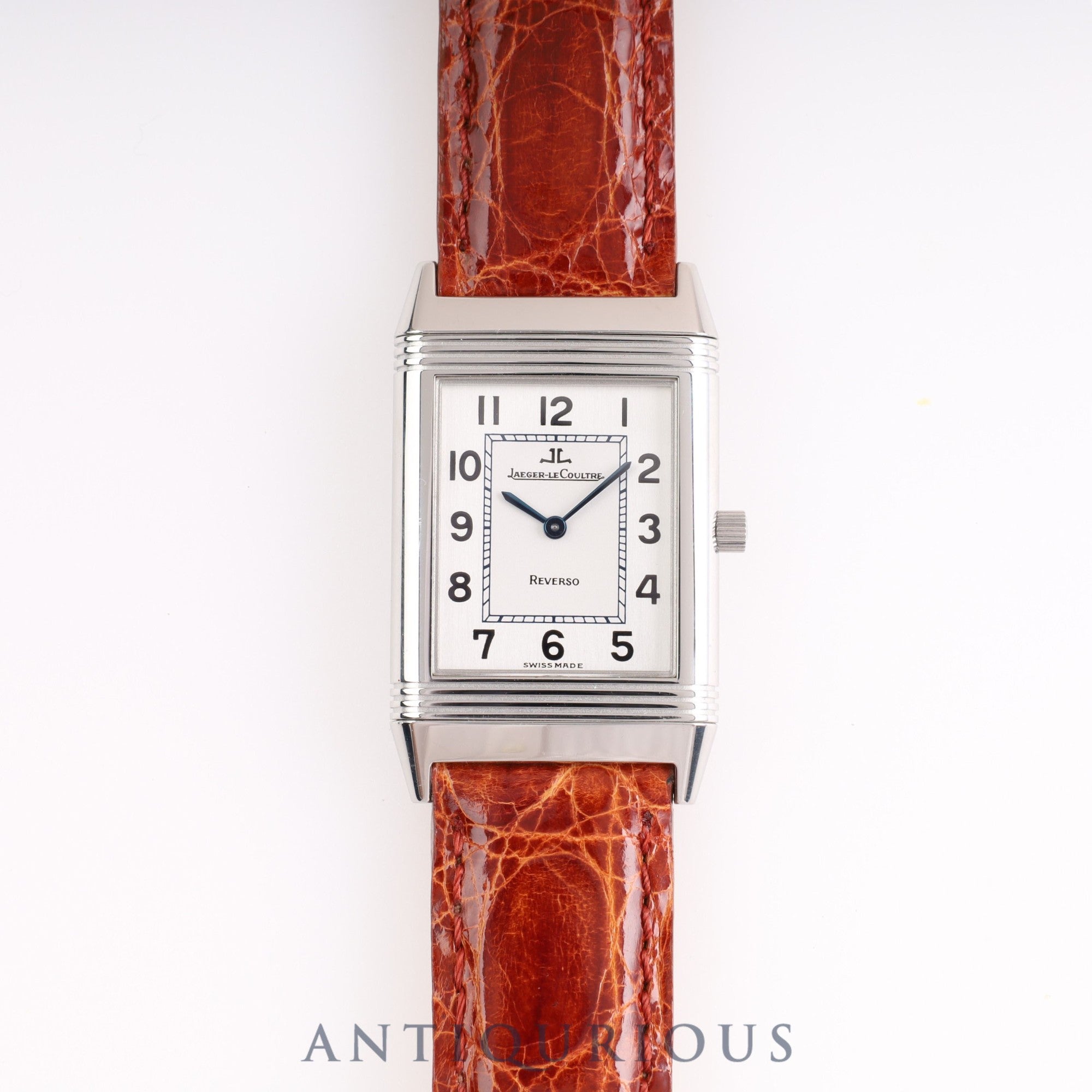 Jaeger-LeCoultre Reverso Classic 250.8.86/Q2508420 Manual winding Cal.846/1 SS Leather Genuine buckle Silver dial Box Warranty card (1997)