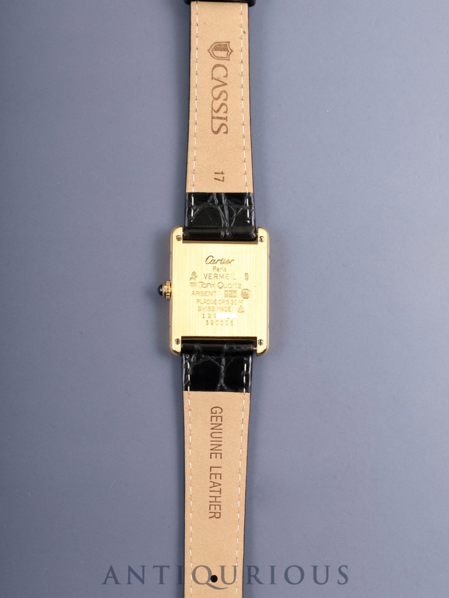カルティエ マストタンク LM W1006254 /  590005 クォーツ Cal.90 SV925 革 純正ピンバックル（GP）サイドトリニティ文字盤（SWISS表記）オーバーホール済み 新品仕上げ済み