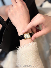 Cartier Must Tank SM 5057001, quartz, sterling silver (SV925), leather strap, original deployant clasp (GP), Arabic numeral dial (marked “SWISS”). Complete service (full maintenance) performed at a Cartier boutique.