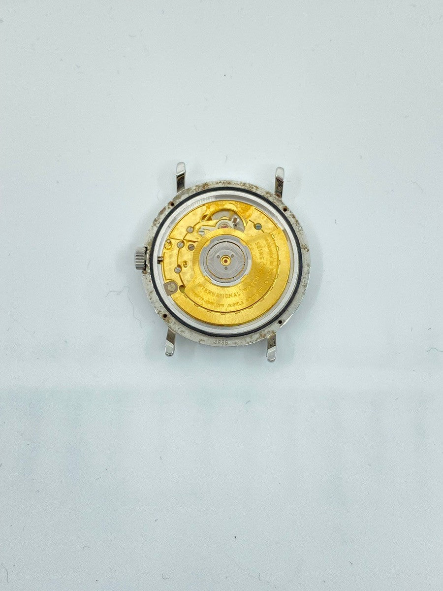 IWC Portofino IWC 3513 Automatic Caliber C37521 Stainless Steel Leather Strap with Genuine Stainless Steel Buckle, Silver Dial, Overhauled