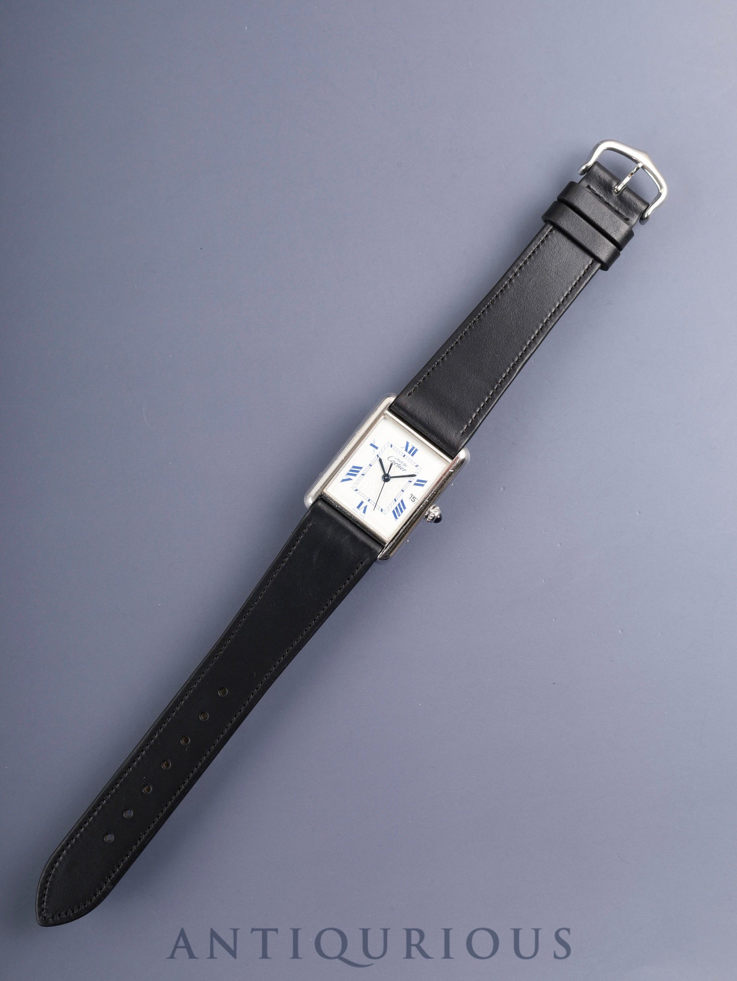 カルティエ マストタンク GM（XL） W1014154 / 2414 クォーツ Cal.687 SV925 革 純正尾錠（SS） ホワイト飛びローマン文字盤（SWISS MADE表記）オーバーホール済み