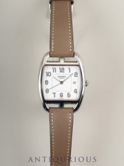 エルメス ケープコッド トノー CT1.710 クォーツ  SS 純正革ベルト（□R刻印：2014年） 純正尾錠（SS） ホワイト文字盤 箱 保証書（2011年）オーバーホール済み