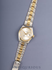 Rolex Oyster Perpetual Date 1500/3 Automatic Caliber 1570 Stainless Steel/Yellow Gold Silver Dial No. 22 (1967) Overhauled