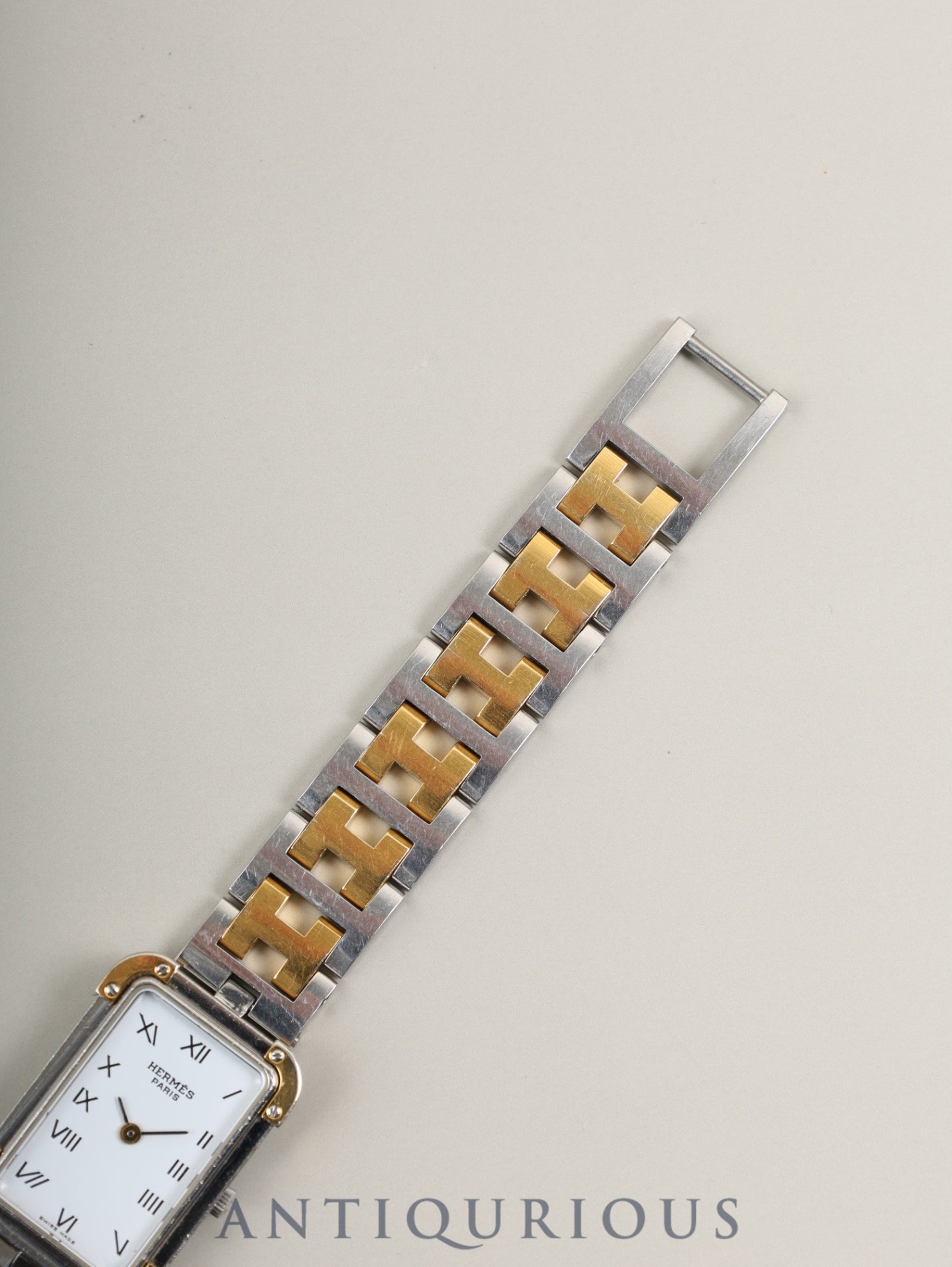 エルメス クロアジュール 54 10 75 クォーツ Cal.976.001 SS/GP  SS/GP ホワイト文字盤 オーバーホール済み