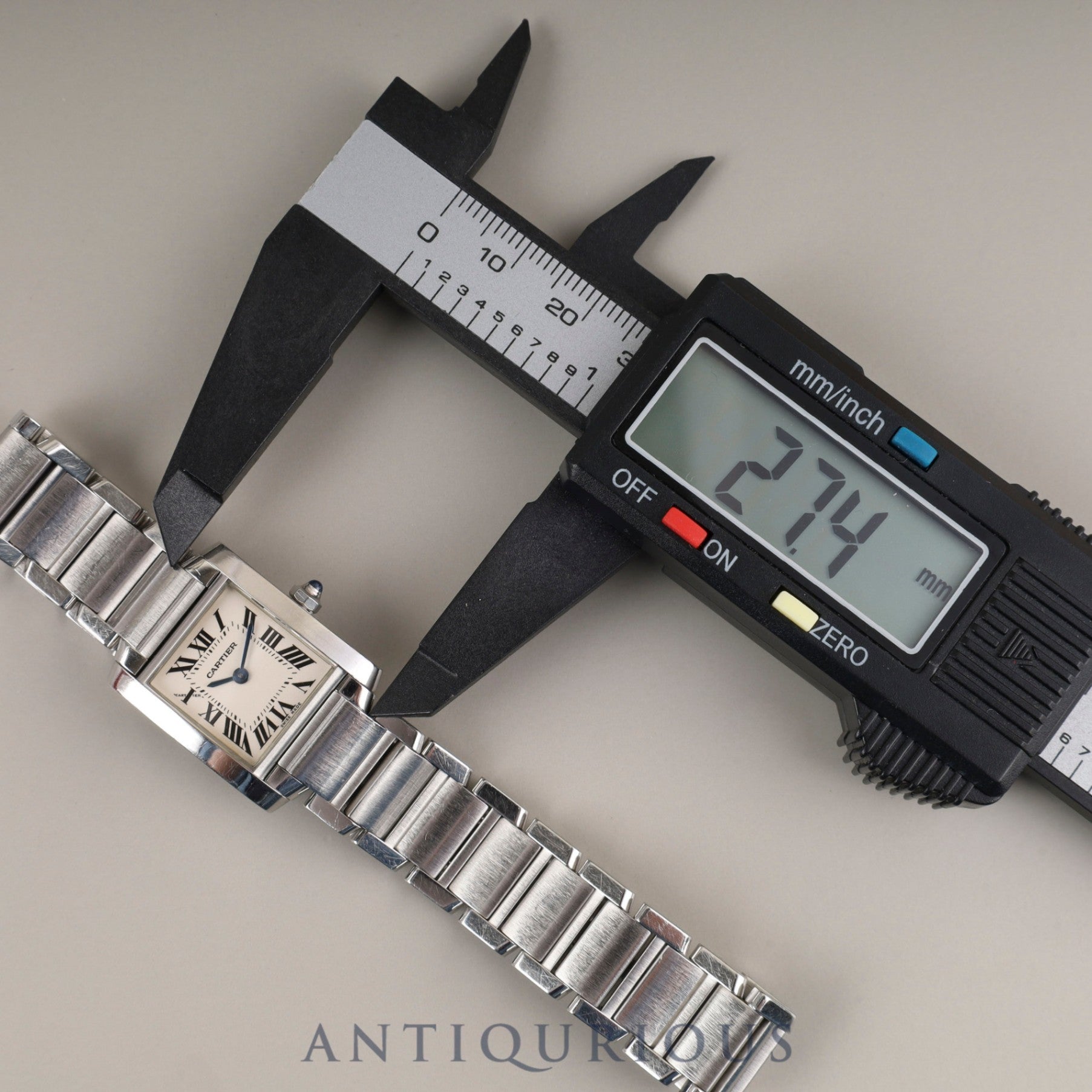 Cartier Tank Française SM W51008Q3 / 2384 Quartz Cal.057 Stainless Steel White Roman Dial Box Booklet Warranty (2005) Overhauled