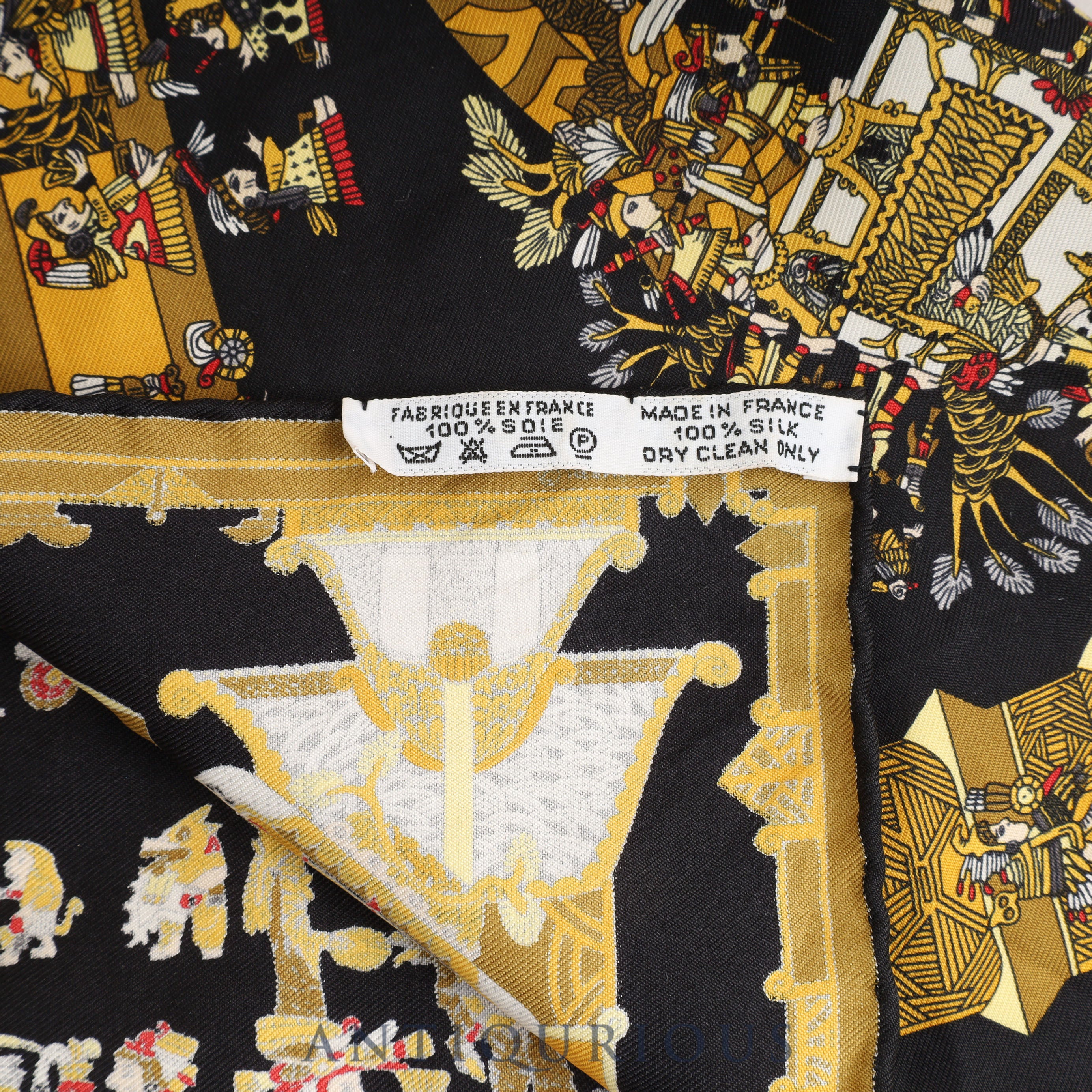 HERMES Scarf CARRES45 ASTRES et SOLEILS Celestial bodies and the sun