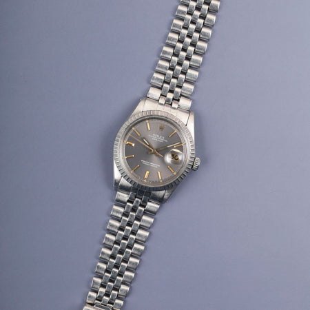 ロレックス デイトジャスト 1603 自動巻き Cal.1570 SS SS シグマダイヤル グレー文字盤 36mm 36番（1972年）オーバーホール済み