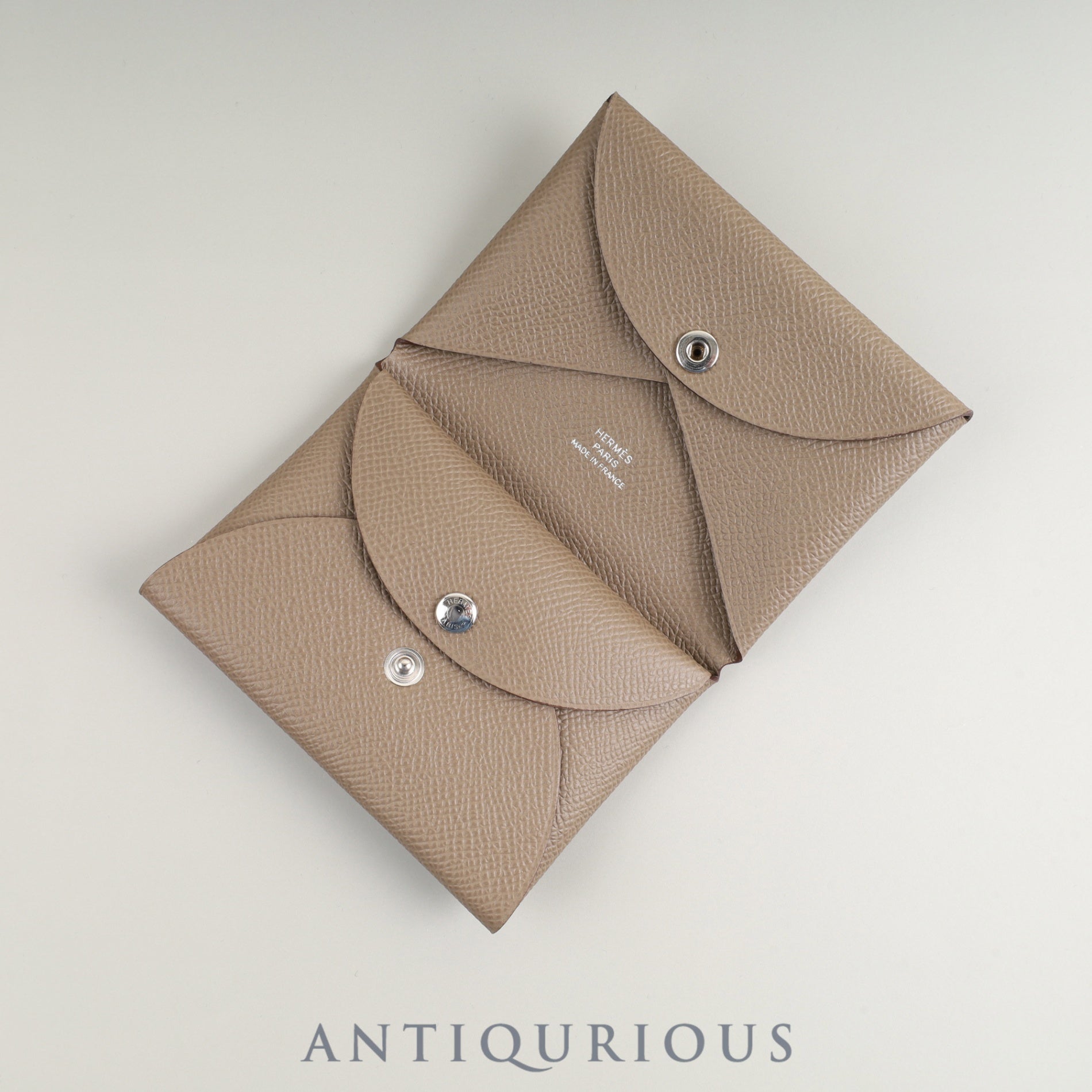 エルメス カルヴィ デュオ ヴォーエプソン コインケース エトゥープ 箱