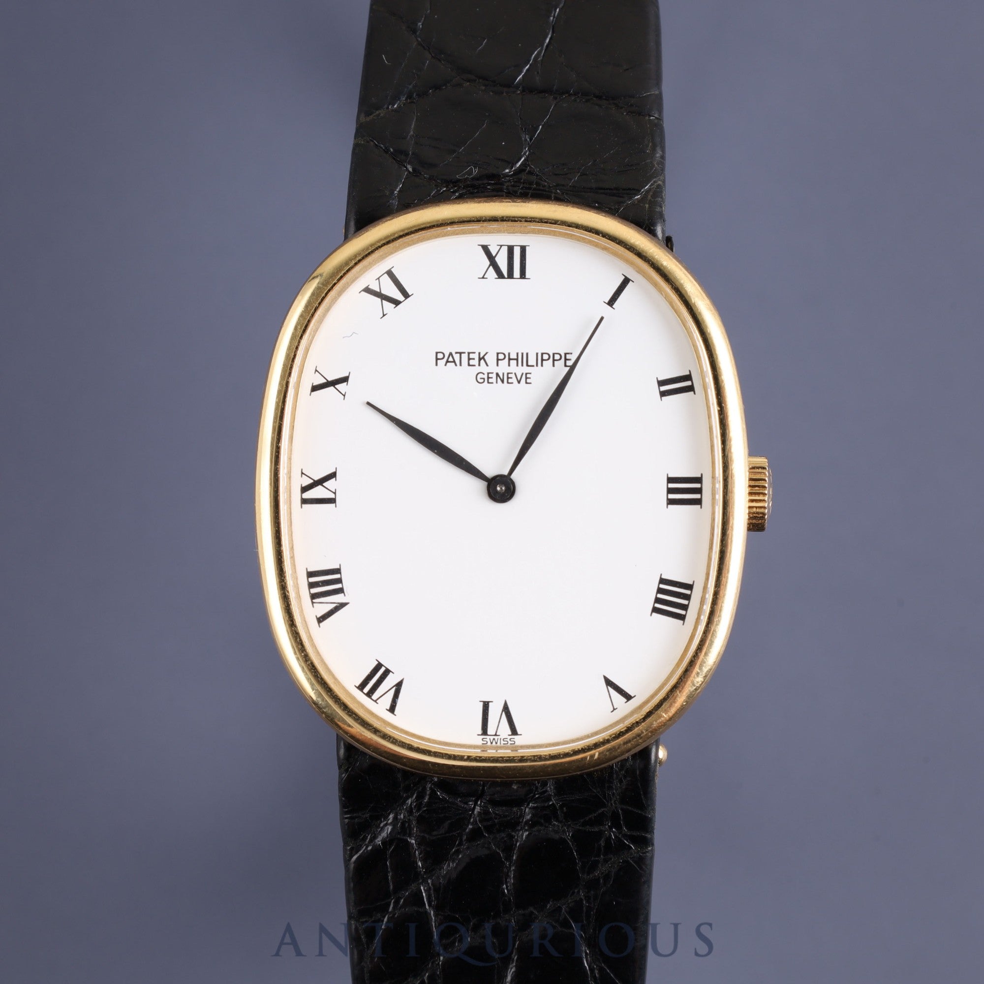 Patek Philippe Golden Ellipse 3848J Manual winding Cal.215 750YG Genuine leather strap Genuine buckle (750YG) White Roman dial Archive (1991) Overhauled