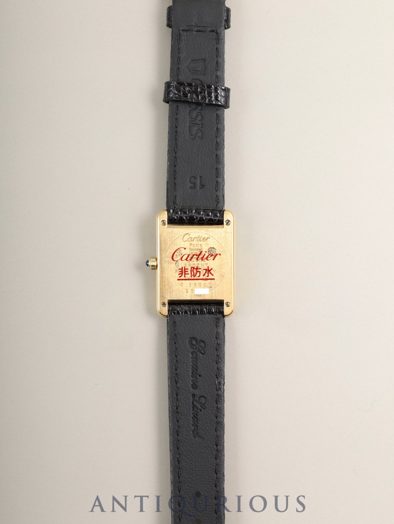 カルティエ マストタンク SM 3 66001 クォーツ Cal.- SV925 革 純正ピンバックル（GP）シルバー飛びローマン文字盤（SWISS表記）純正レザーベルト付き カルティエブティックにてコンプリートサービス済み
