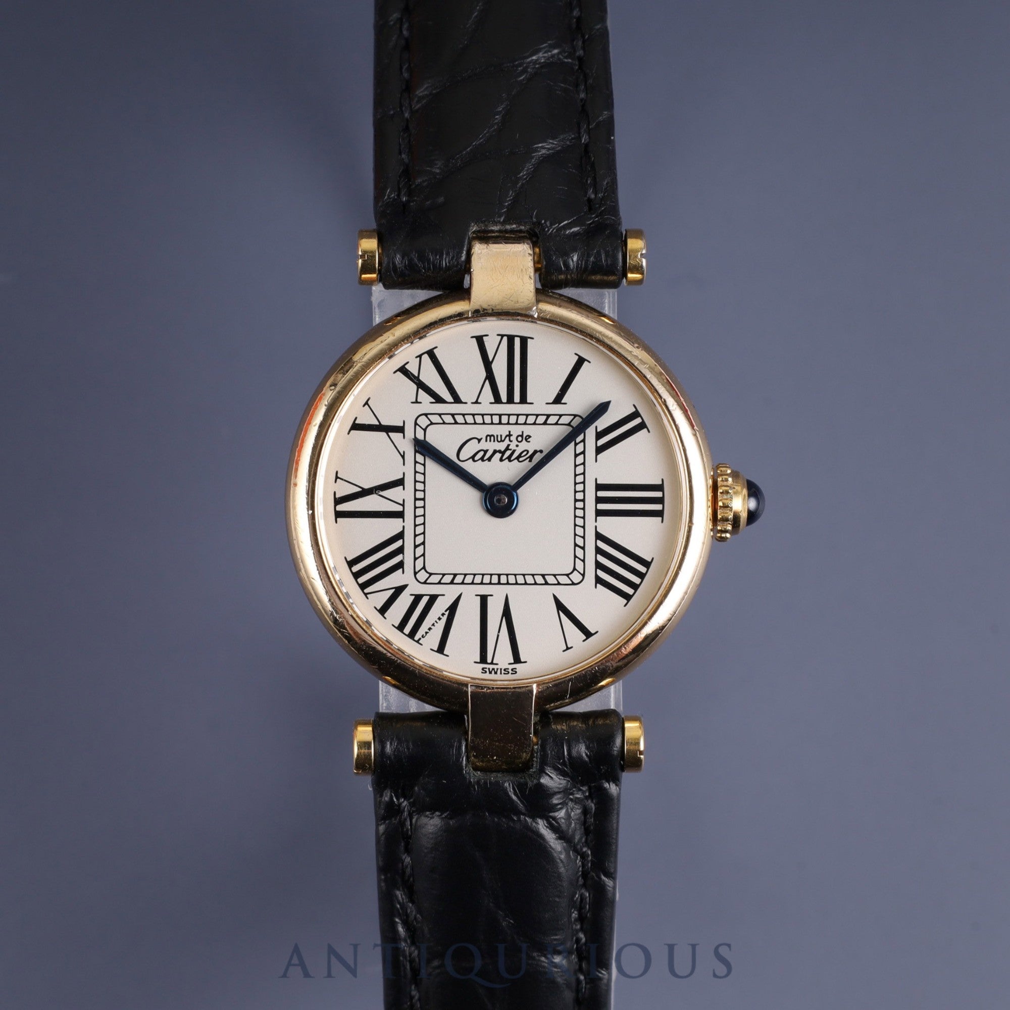 Cartier Must Vendome VLC SM W1005354 / 1851 Quartz Cal.90 SV925 Leather Genuine D Buckle (GP) Opalan Dial Box Overhauled