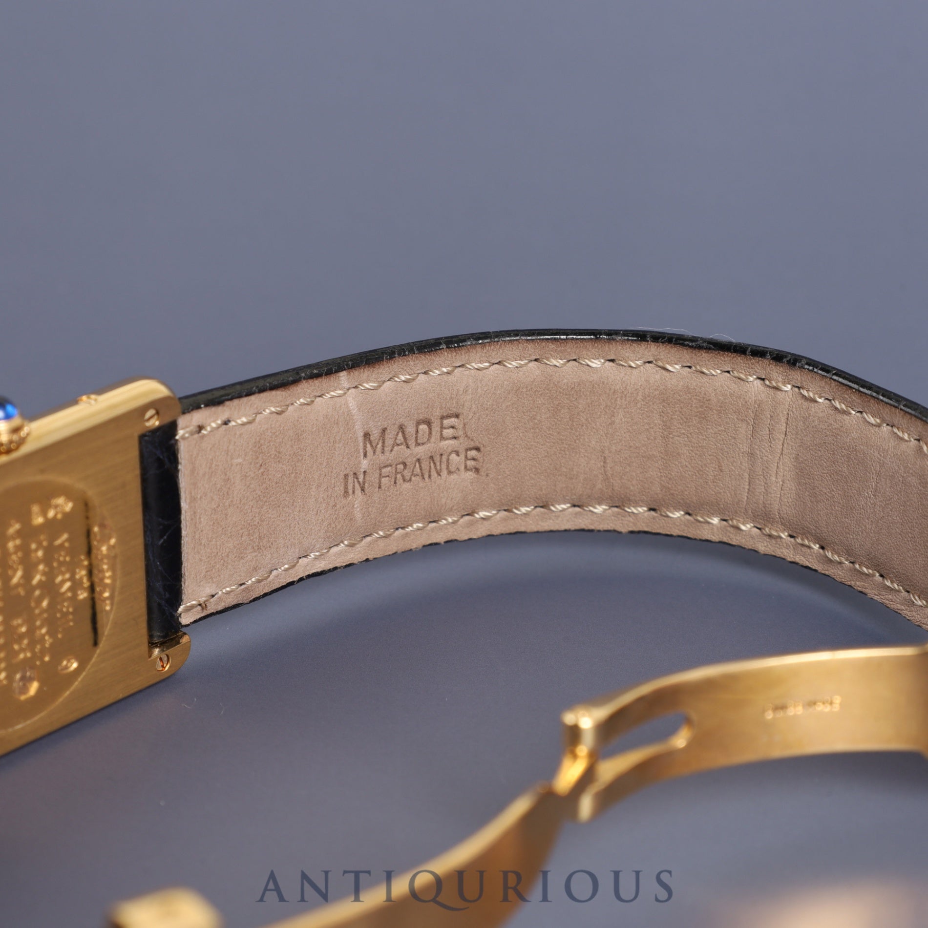 Cartier Must Tank LM 590005 Quartz Cal.90 SV925 Genuine leather strap Genuine D buckle (GP) Trinity dial Box Overhauled