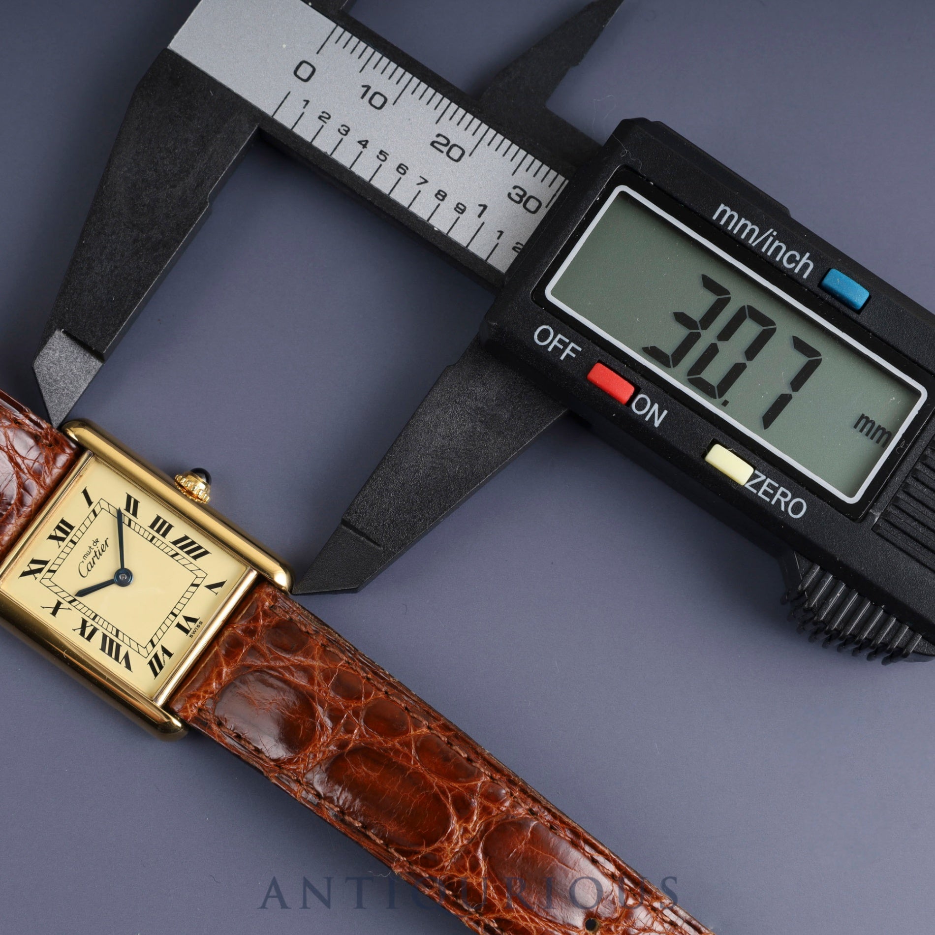 Cartier Must Tank LM 590005 Quartz Cal.90 SV925 Genuine leather strap Genuine buckle (GP) Ivory Roman dial Warranty (1989) Overhauled