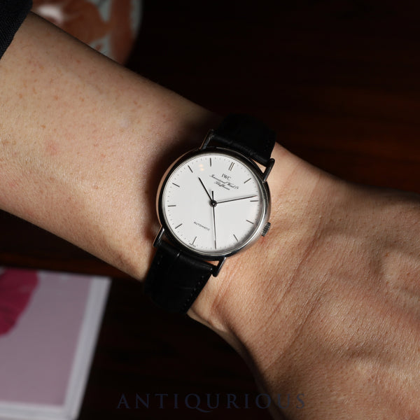 アイダブリュシー ポートフィノ IW351403 自動巻き Cal.C.37521 SS 革 社外尾錠（SS） ホワイト文字盤 オーバーホール済み