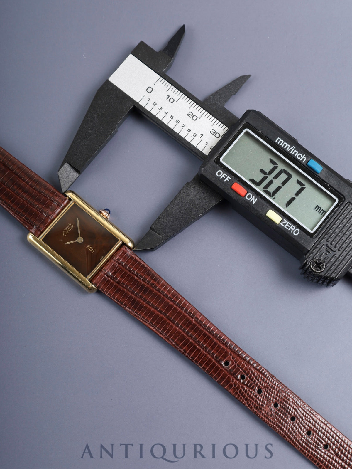 カルティエ マストタンク LM 6 手巻き Cal.78-1 SV925 革 純正ピンバックル（GP）マホガニー文字盤（SWISS表記） オーバーホール済み