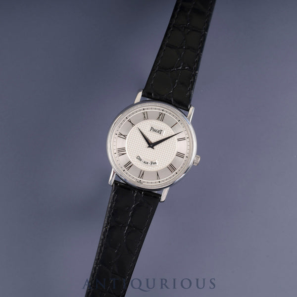 Piaget Tradition La Côte aux Fées 90035 Manual Winding Caliber 430P 750 Leather Watch with Genuine Buckle (750) Silver Dial Overhauled