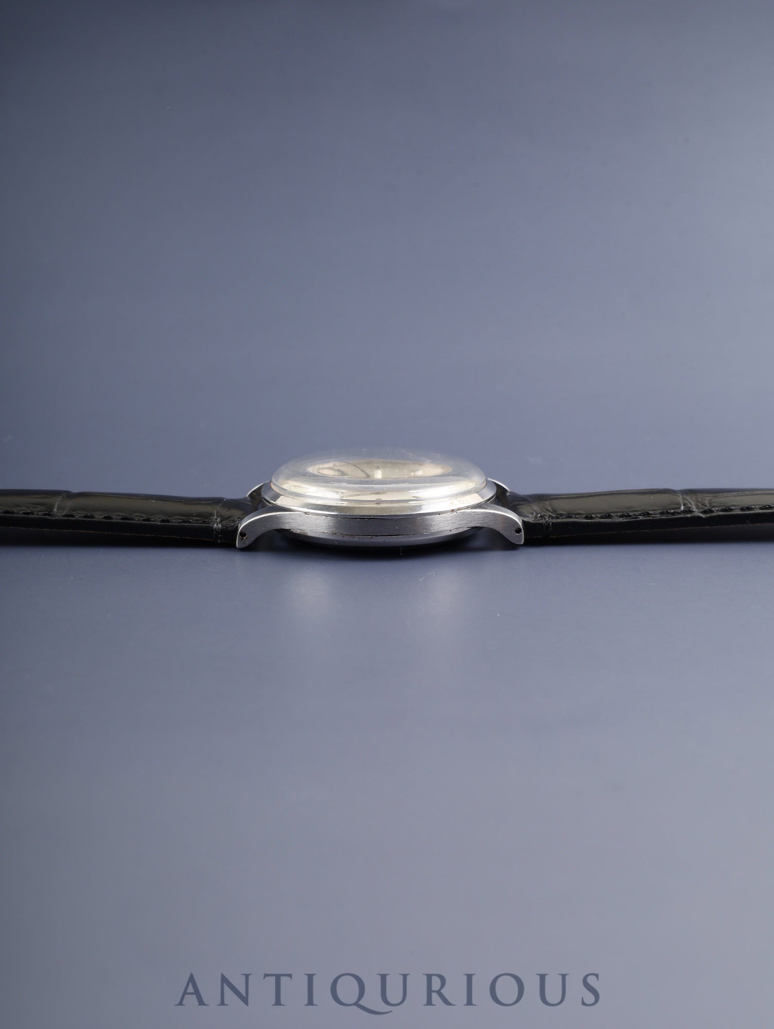 IWC Old Inter Automatic Caliber 853 Stainless Steel Leather Strap with Aftermarket Buckle (SS) Silver Dial Overhauled