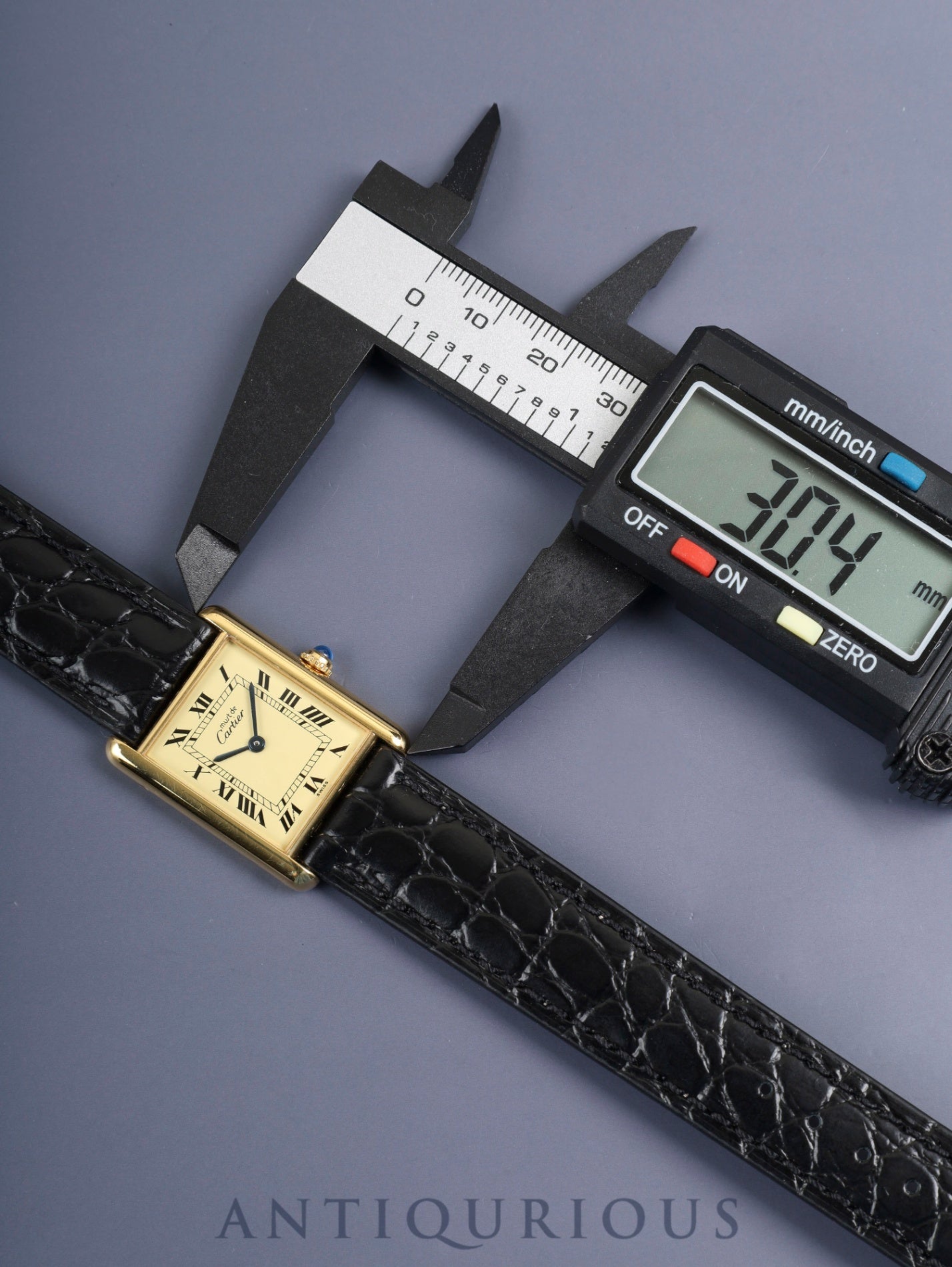 Cartier Must Tank LM W1002753 / 590005 Quartz Cal.90 SV925 Leather Genuine Pin Buckle (GP) Ivory Roman Dial (SWISS marking) Box, Booklets, Guarantee (undated), Overhauled, Polished
