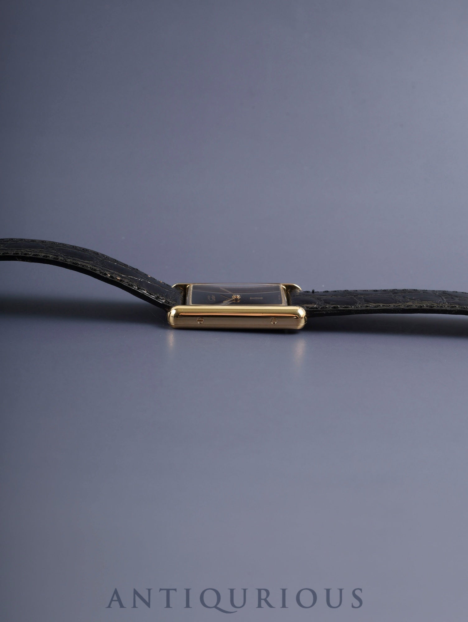 カルティエ マストタンク LM 6 81006 クォーツ SV925 純正革ベルト 純正ピンバックル（GP）オニキス文字盤（SWISS MADE表記） 箱 タグ 冊子 保証書（1986年）カルティエブティックにてコンプリートサービス（フルメンテナンス）済み