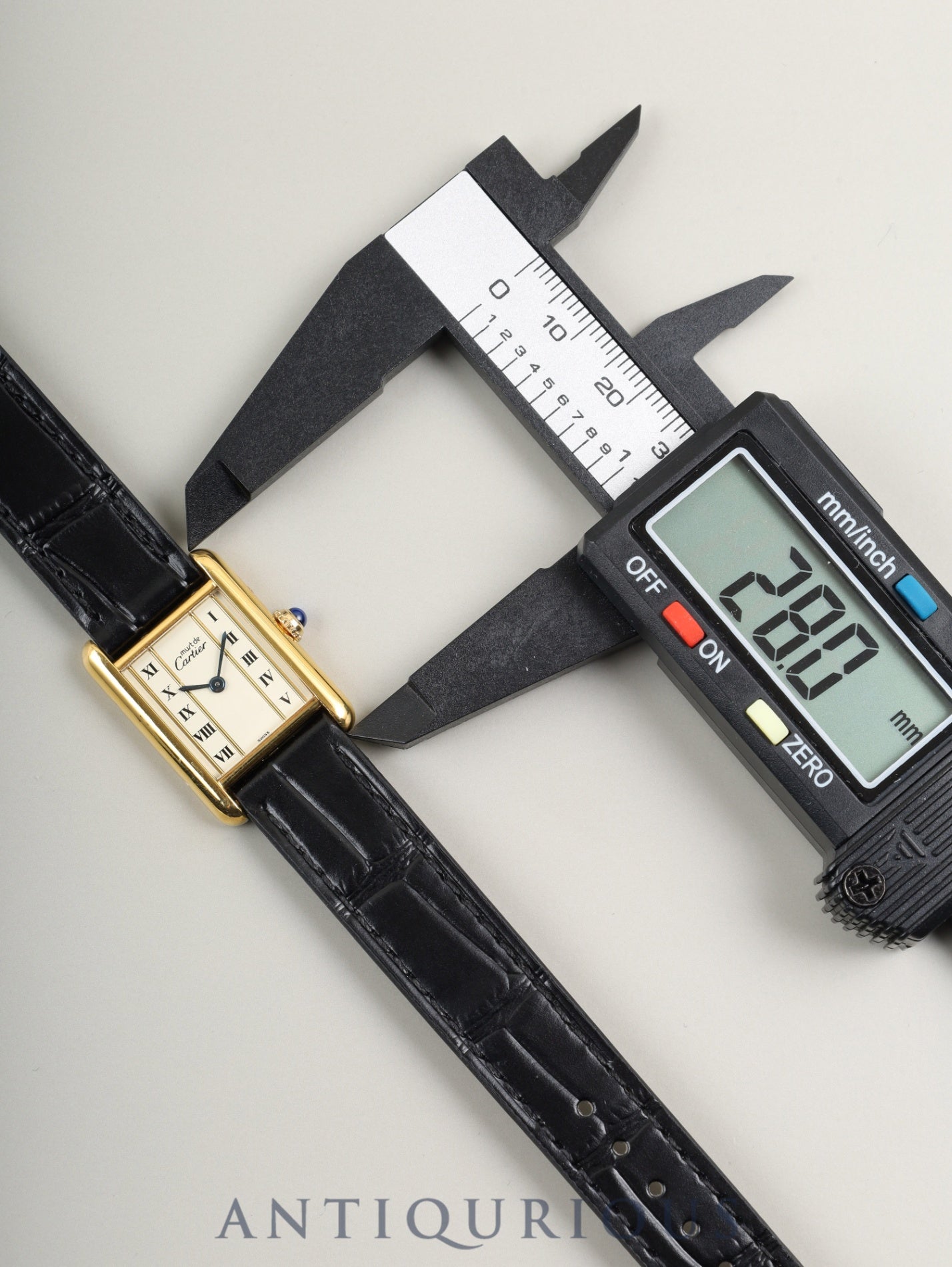 カルティエ マストタンク SM W1003053/5057001 クォーツ Cal.057 SV925 革 純正尾錠（GP）ストレートローマン文字盤 1982年頃～1995年頃 保証書（無記載）オーバーホール済み