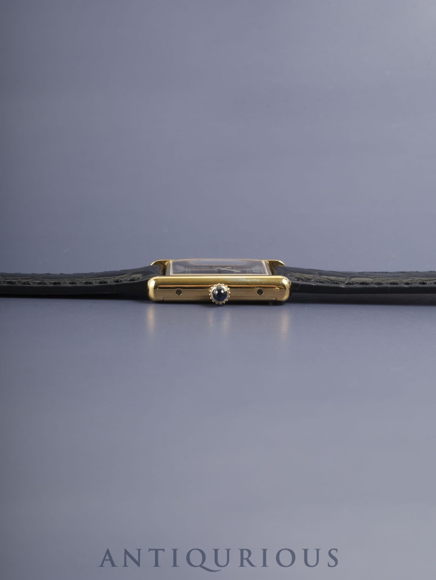 カルティエ マストタンク LM 6 手巻き Cal.78-1（ETA2512） SV925 革 純正ピンバックル（GP）ブラックローマン文字盤（SWISS表記）オーバーホール済み 新品仕上げ済み