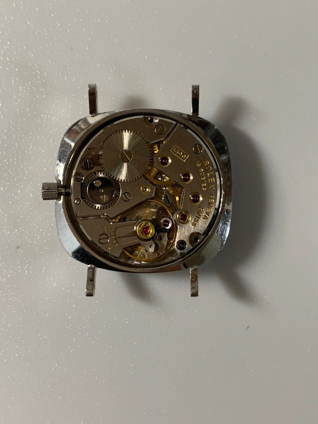 ロレックス チェリーニ 3652 手巻き Cal.1600 750WG 革 社外ピンバックル（SS）シルバー文字盤 15番台（1965年）オーバーホール済み