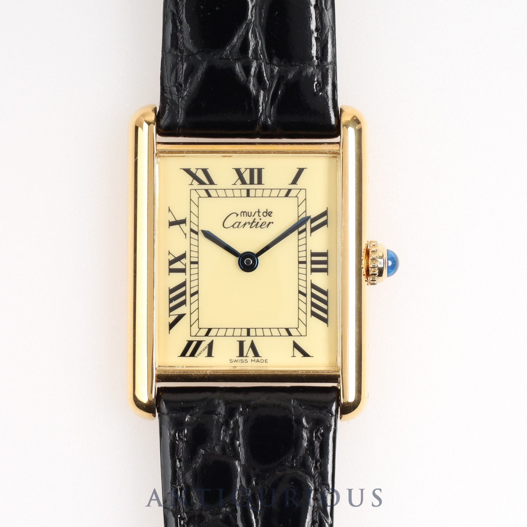 CARTIER Must Tank LM QZ Ivory Dial Fully Maintained