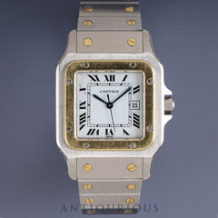 Cartier Santos Galbee LM AC23.80GR OR0.750GR 4.05GR/2961 Automatic Cal.2671 Stainless Steel/Yellow Gold White Roman Dial Overhauled