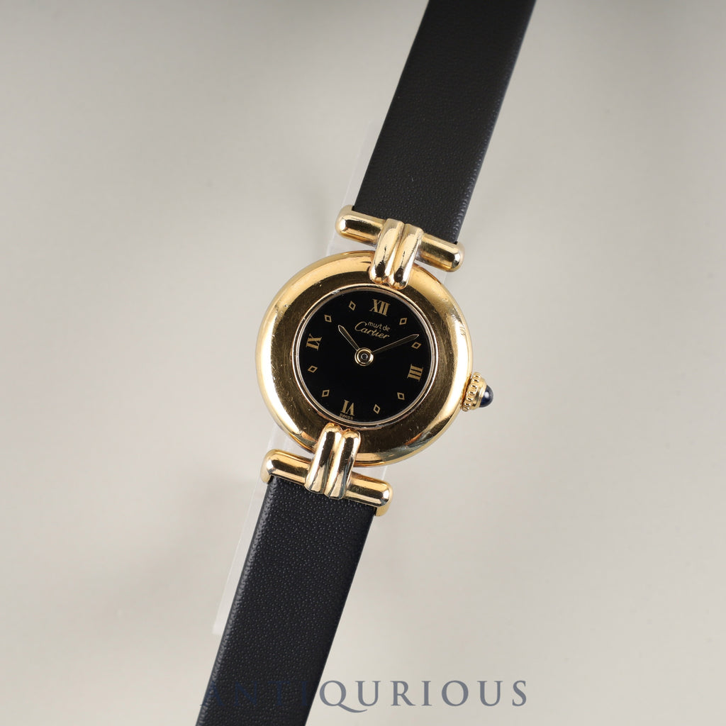 カルティエ マストコリゼ 590002 クォーツ Cal.690 SV925 革 純正尾錠  