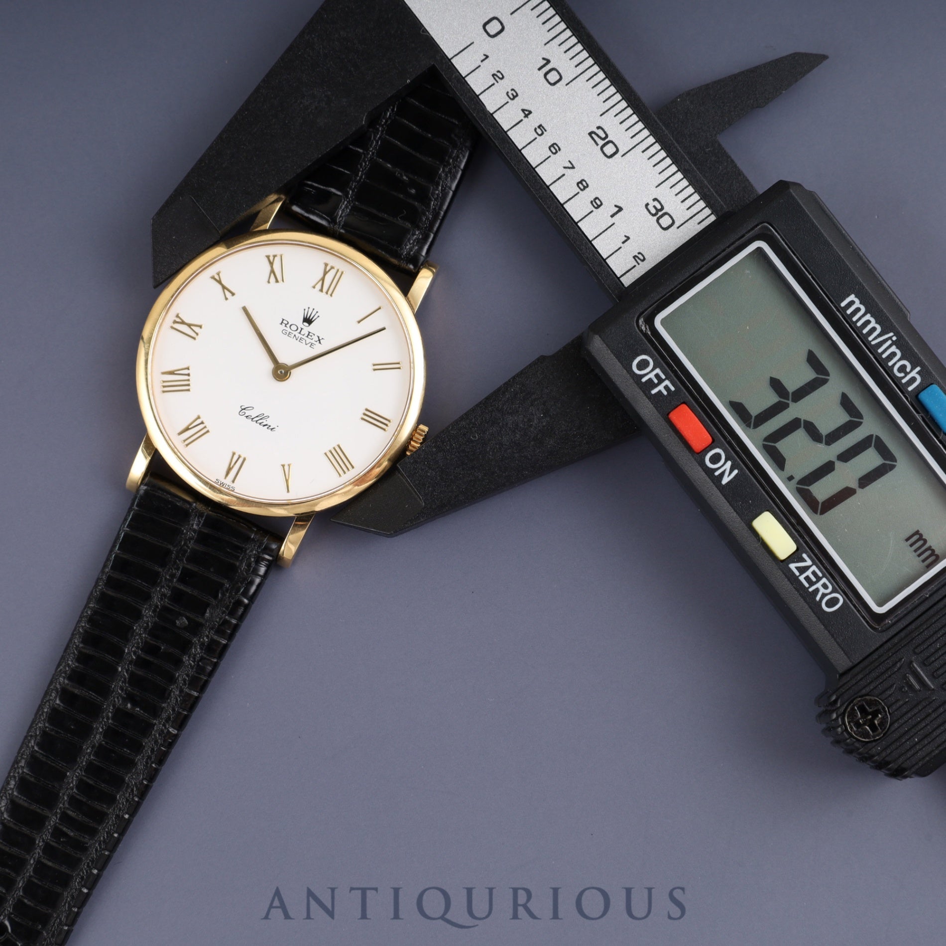 Rolex Cellini 5112/8 Manual Winding Caliber 1602 18K Leather Strap (750) White Roman Dial W Serial (1994-1995) Warranty Card Box Booklet Genuine Strap Overhauled