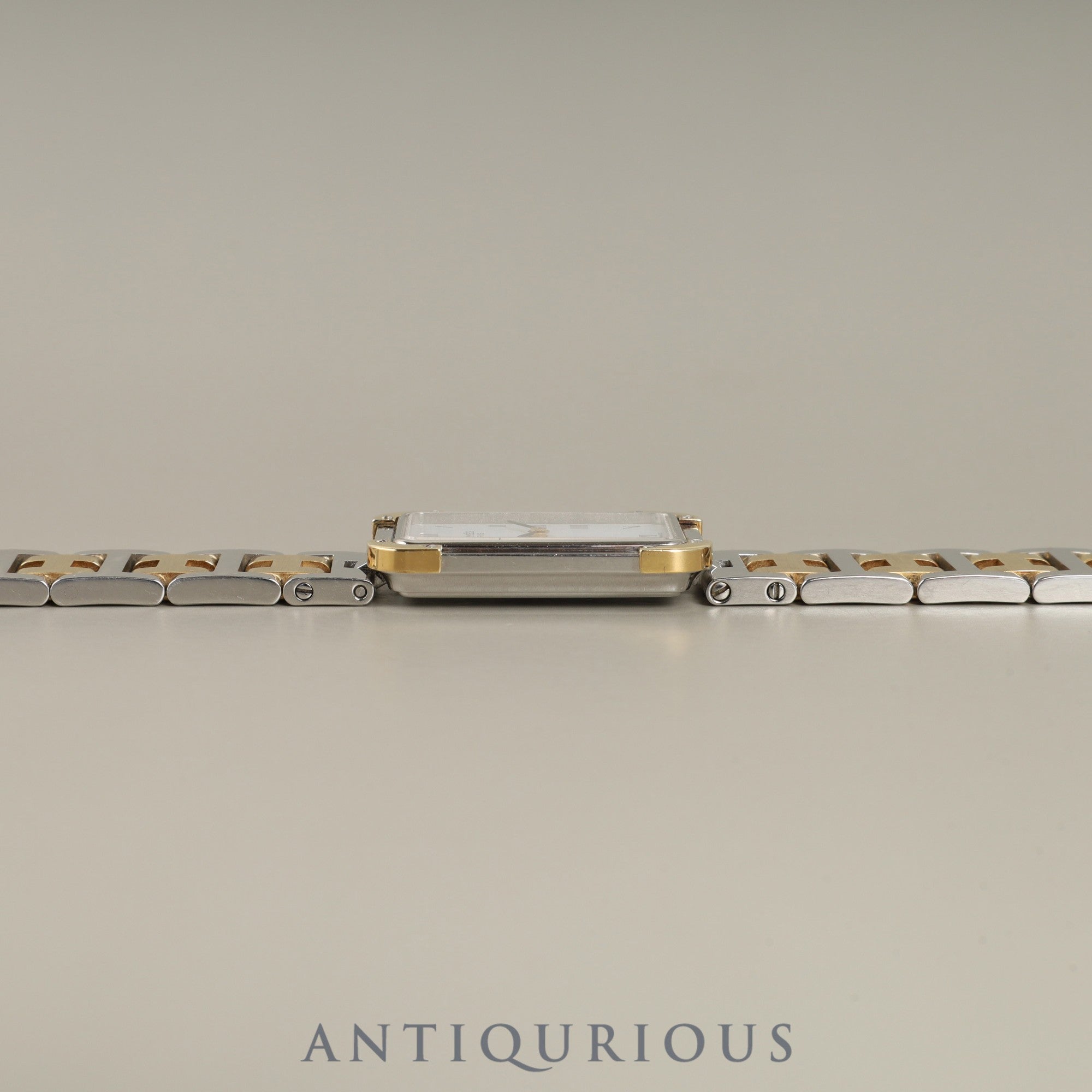 Hermès Cloajour CR1.240 Quartz Cal.976.001 SS/GP SS/GP White Dial Box Case Warranty (2008) Overhauled