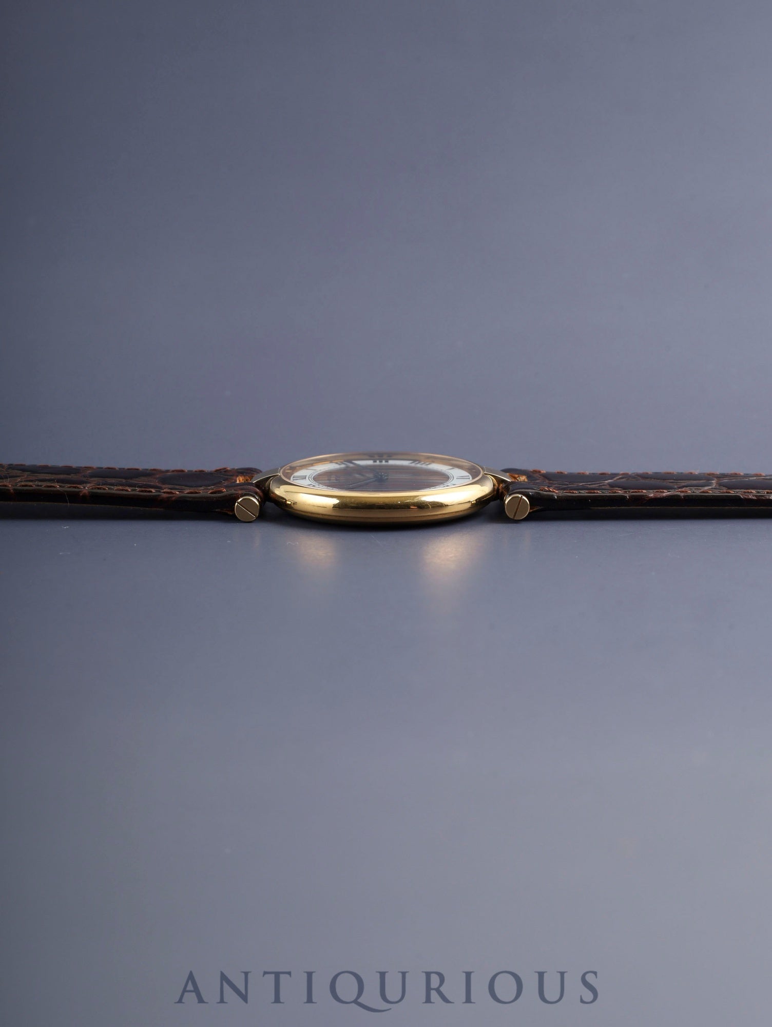 カルティエ マスト ヴァンドーム VLC LM 590003 クォーツ Cal.90 SV925 革 純正ピンバックル（GP） フロントトリニティ文字盤（SWISS表記） オーバーホール済み