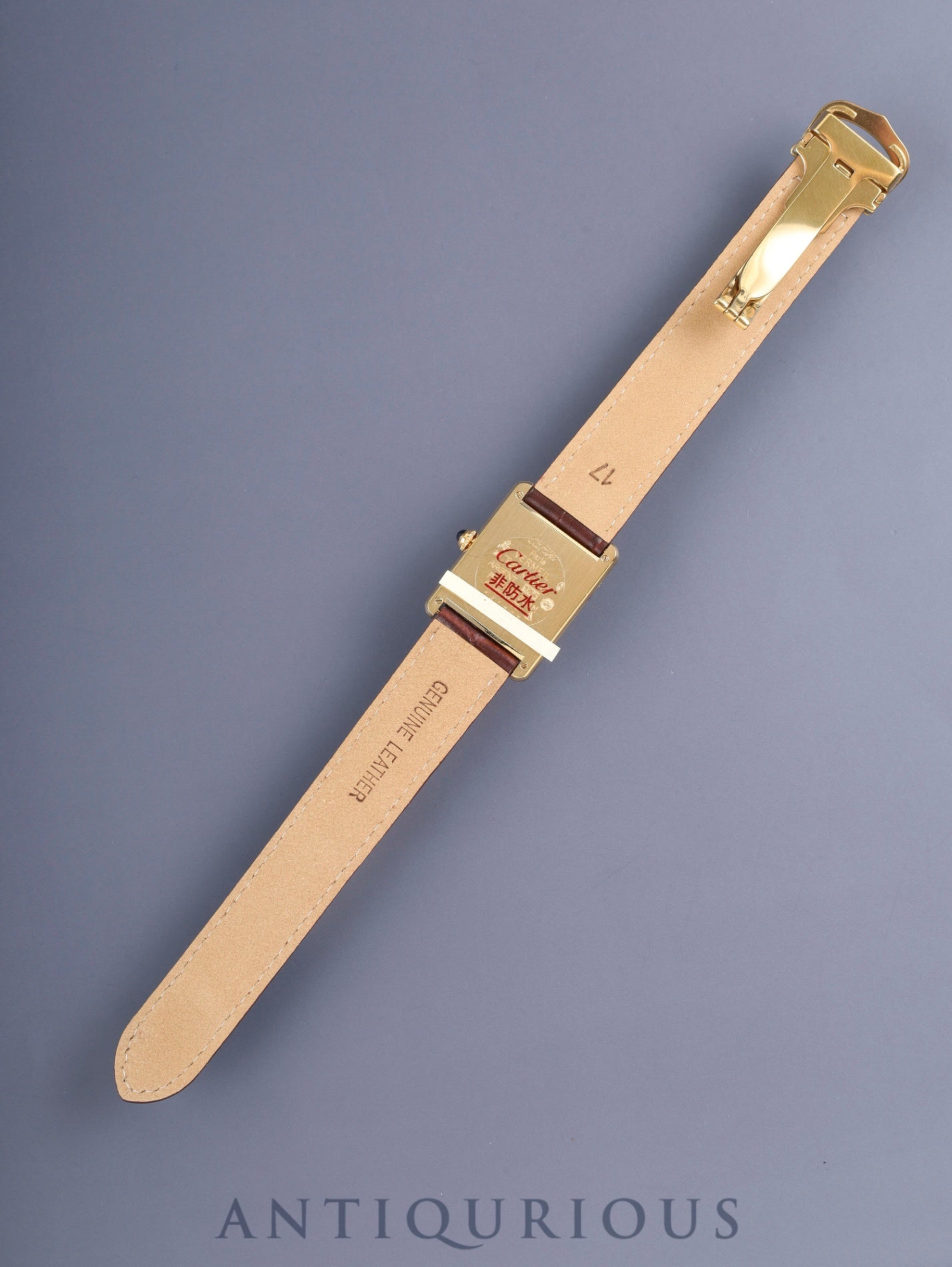 カルティエ マストタンク LM 590005 クォーツ Cal.- SV925 革 純正Dバックル（GP）サイドトリニティ文字盤（SWISS表記）カルティエブティックにてコンプリートサービス済み