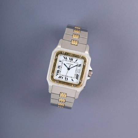 カルティエ サントス カレ LM 2961 自動巻き Cal.ETA2671 SS/YG SS/YG ホワイトローマン文字盤 オーバーホール済み