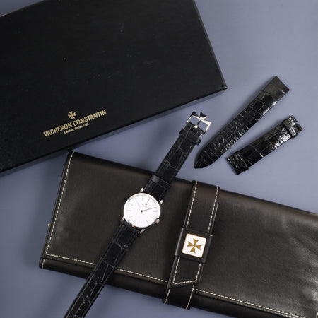 Vacheron Constantin Patrimony 33093/3 Manual Winding Cal.1003/2 750 Leather Genuine Buckle (750) White Dial Box Case Overhauled