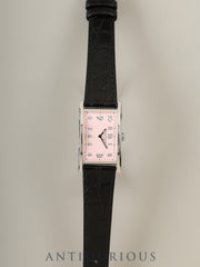 Tiffany East West Mini 37093335 Quartz SS Leather Original Pin Buckle (SS) Pink Arabic Dial 22x36mm Box Warranty (2017) Booklet Overhauled