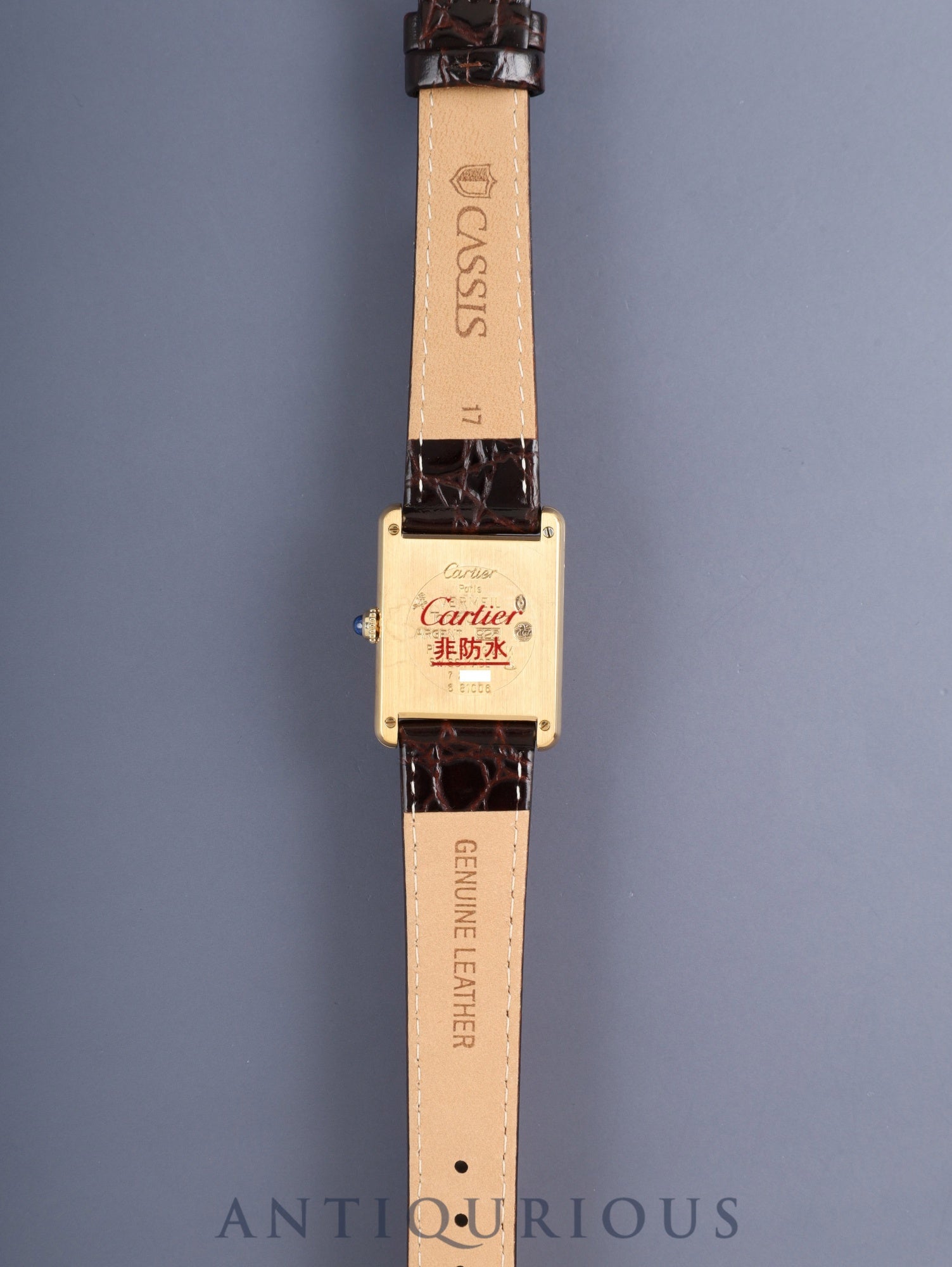 カルティエ マストタンク LM 681006 クォーツ Cal.- SV925 革 純正尾錠（GP）フロントトリニティ文字盤（SWISS表記）カルティエブティックにてコンプリートサービス済み