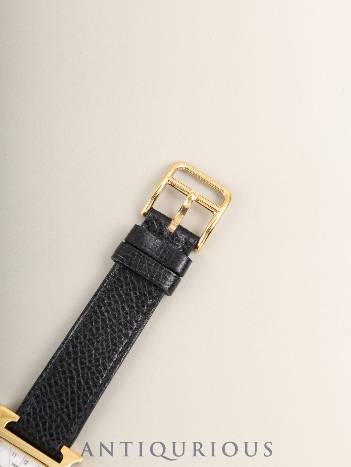 エルメス Hウォッチ HH1.201 クォーツ Cal.100.106 SS 純正革ベルト（□F刻印：2002年）純正ピンバックル（SS）ホワイト文字盤アラビア（SWISS MADE表記）箱 冊子 保証書（2003年）オーバーホール済み