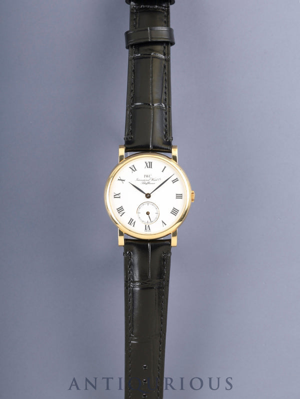 IWC Portofino 2533-001 Hand-wound Cal. C.4231 750YG Leather Strap Genuine Pin Buckle (GP) White Roman Dial Overhauled IWC