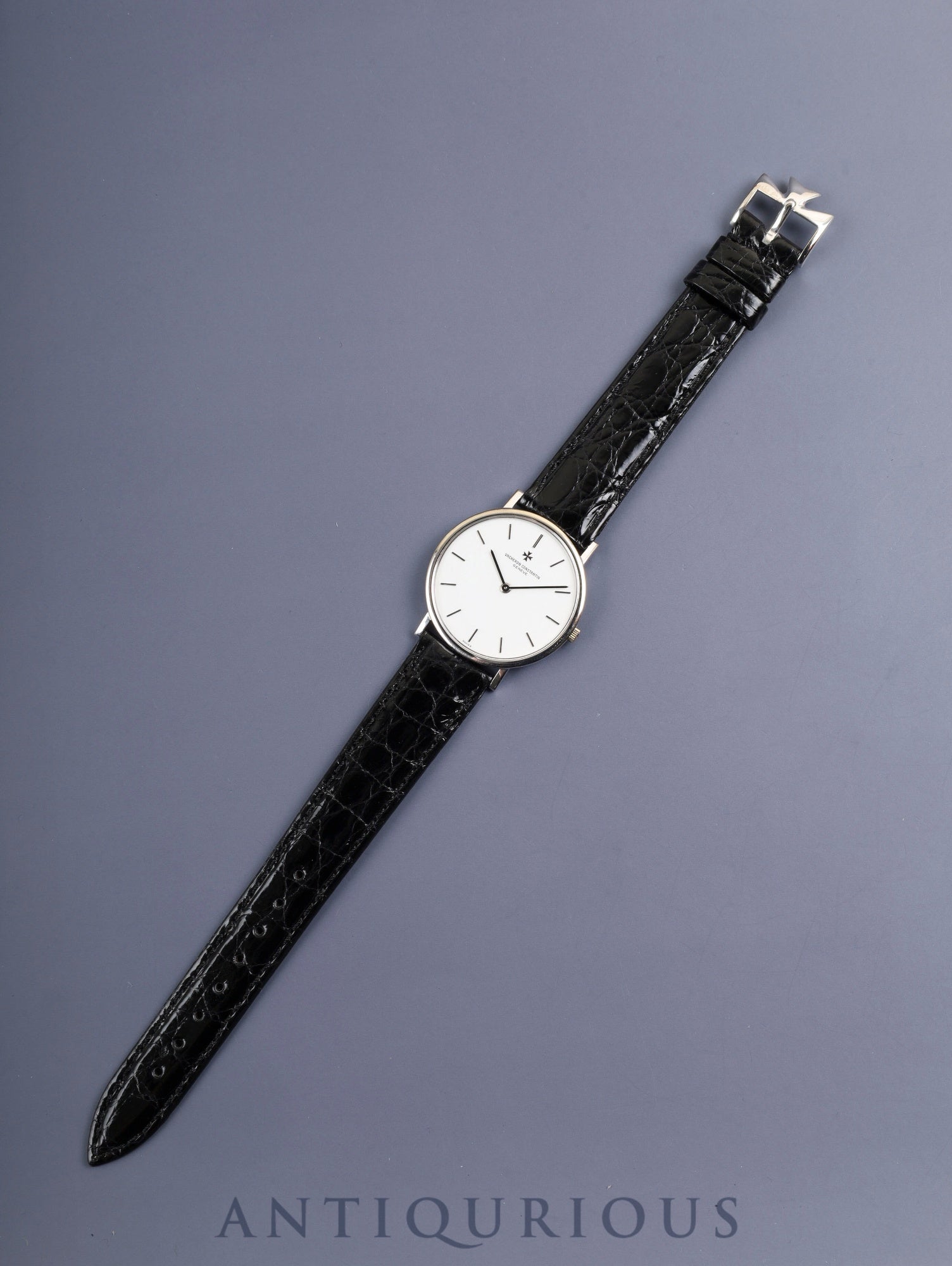 Vacheron Constantin Essential 33051 / 000G Manual Winding Cal.1003/2 750WG Leather Watch with Genuine Pin Buckle (750WG) White Dial Box Overhauled