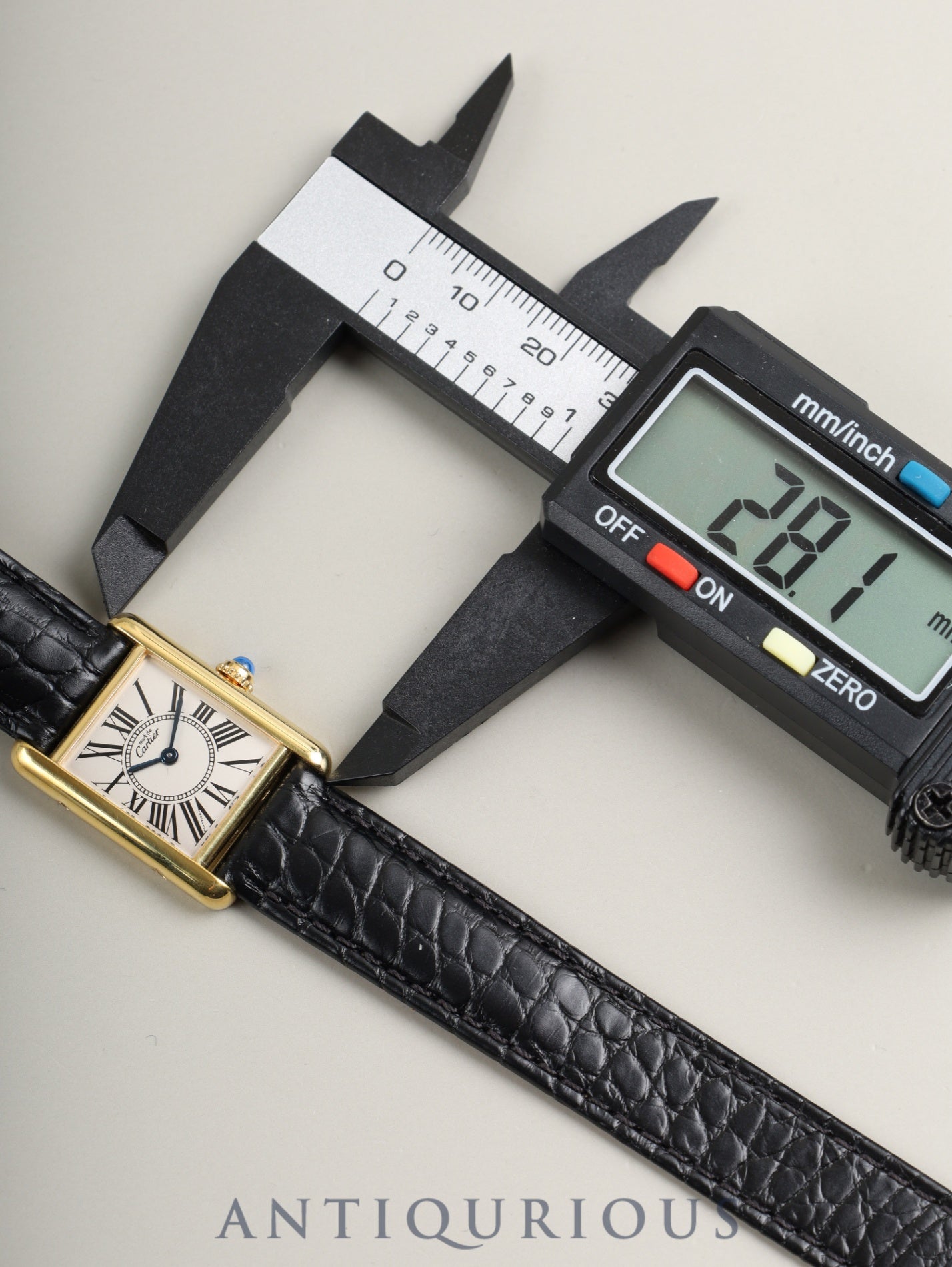 カルティエ マストタンク SM 5057001 クォーツ Cal.057 SV925 革 純正Dバックル（GP） オパラン文字盤（SWISS表記）オーバーホール済み 新品仕上げ済み