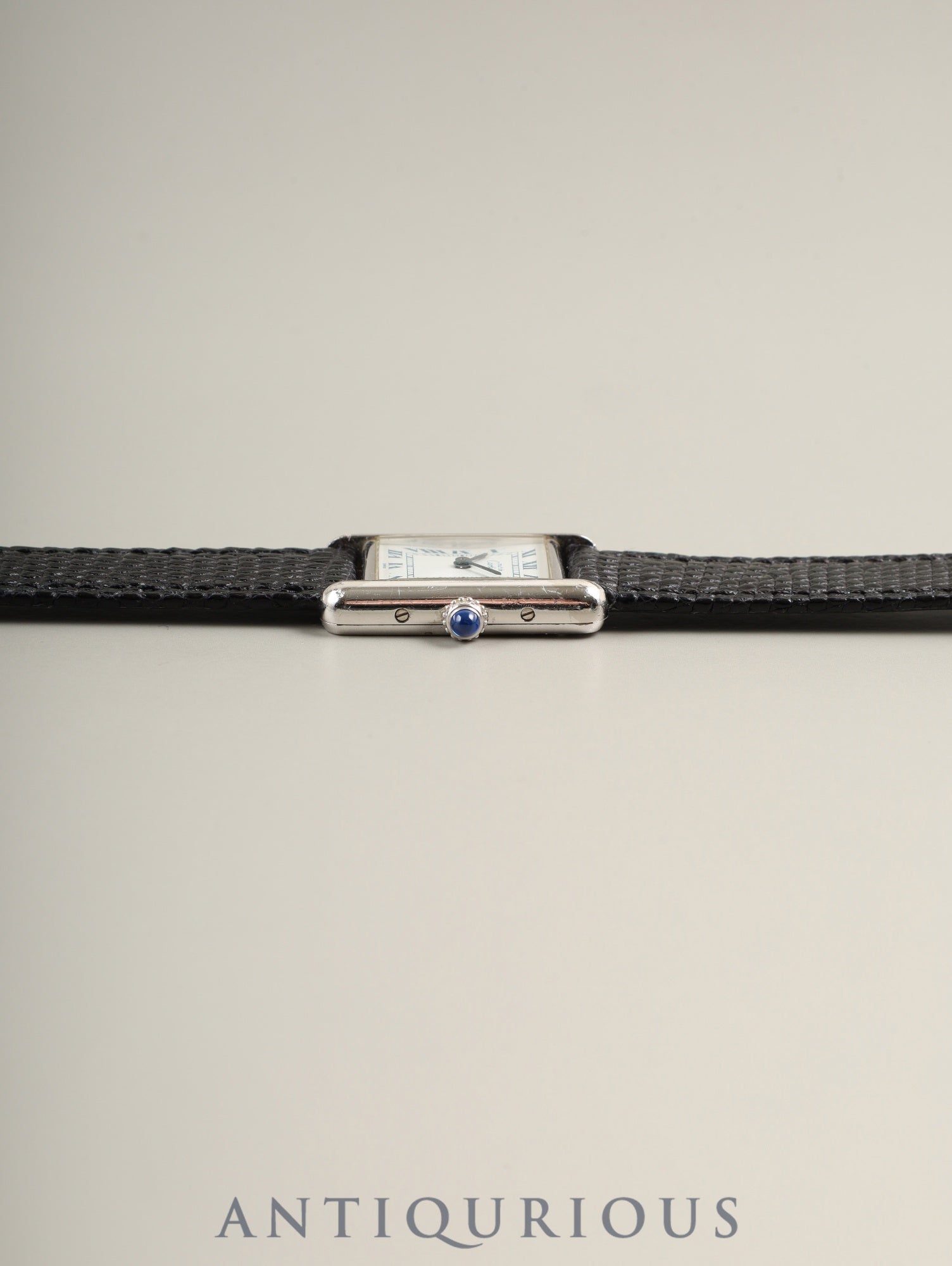 カルティエ マストタンク SM W1001543 / 6057002 クォーツ Cal.057 SV925 革 純正ピンバックル（SS）ホワイトローマン文字盤 （SWISS表記）オーバーホール済み