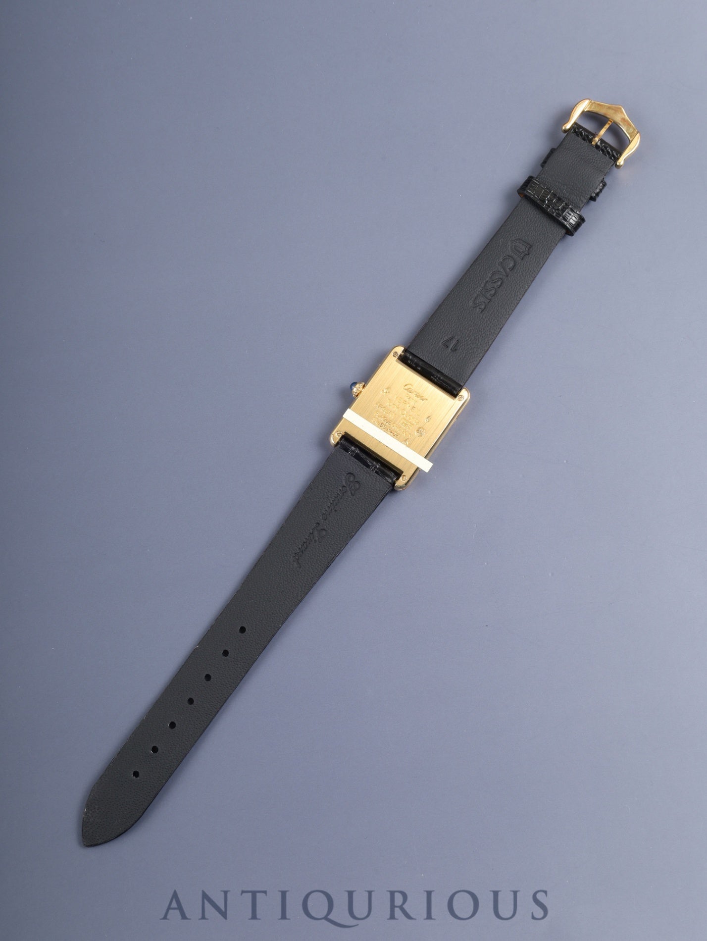 Cartier Must Tank LM 590005 Quartz Cal.690 SV925 Leather Genuine Pin Buckle (GP) Arabic Dial (SWISS marking) Overhauled Polished